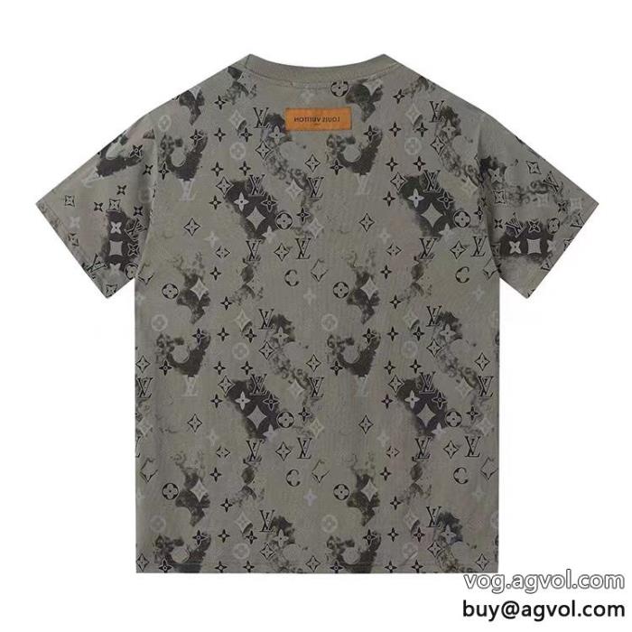 LOUIS VUITTONスーパー コピー 通販 優良軽やかな素材感夏の最新ファッション半袖Tシャツ_0_1