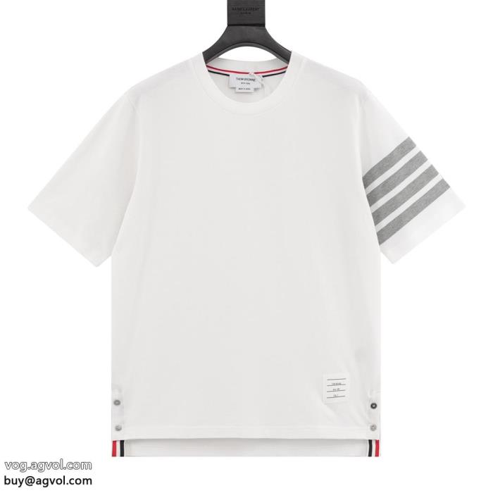 コピー 品 ブランドTHOM BROWNE涼しげな印象のNEW!国内完売半袖Tシャツ_0_5