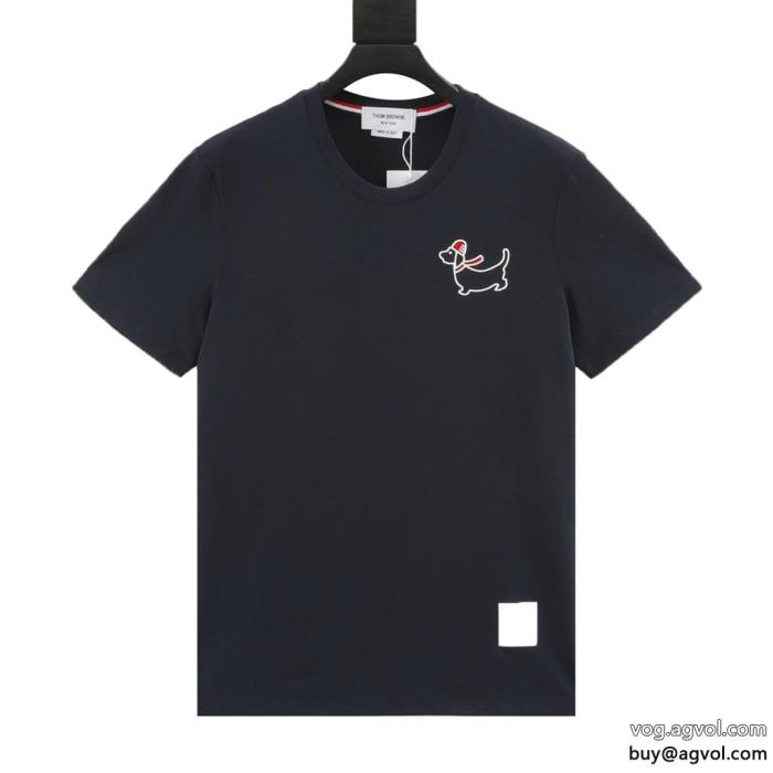 偽 ブランド 23新作限定版プリント優しげ人気アイテムトムブラウン半袖Tシャツ_0_0