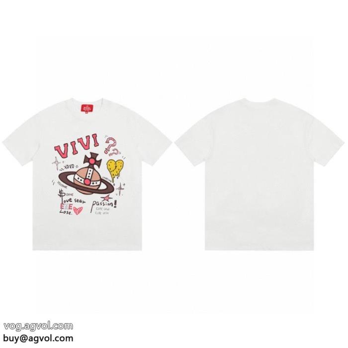 大人で素敵カジュアルさスーパー コピー 安心 半袖TシャツVIVIENNE WESTWOOD_0_1
