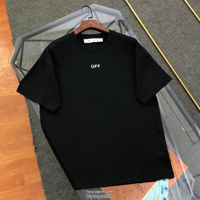 Off-Whiteブランド コピー 品毎日に上質を 王道コンビ半袖Tシャツ_0_0