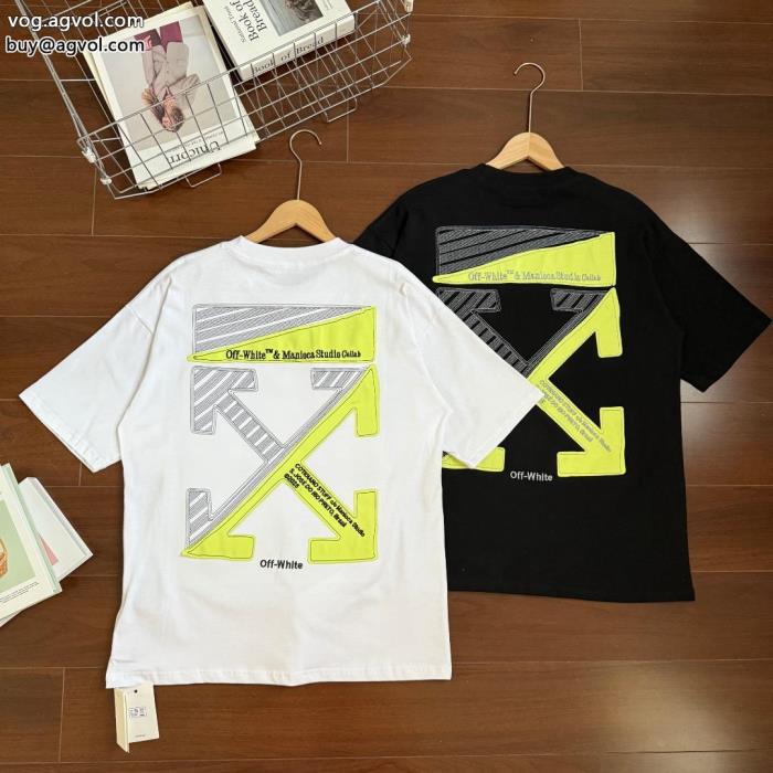 オフホワイト期間限定高級感漂うブランド スーパー コピー半袖Tシャツ_0_4