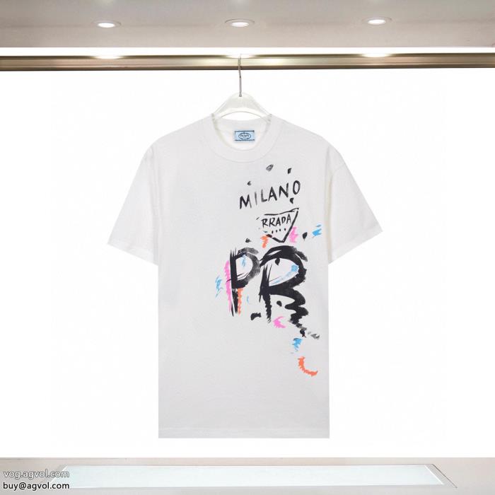激安 通販 ブランド2025新作限定日本未入荷カラープラダ半袖Tシャツ_0_3