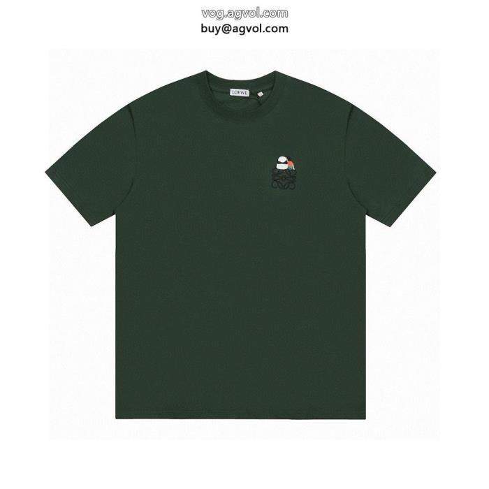 新作限定華やかキュート即完売半袖TシャツLOEWEコピー ブランド 販売_0_3