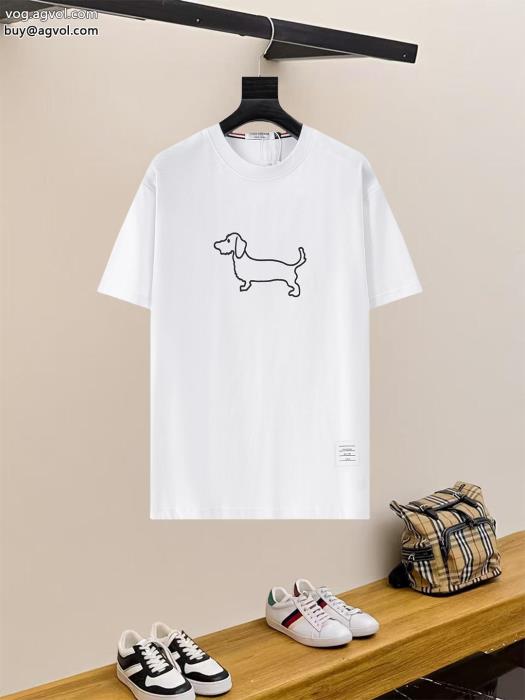 今季は色を使った注目新品SS23限定版激安 通販 ブランドTHOM BROWNE半袖Tシャツ_0_4