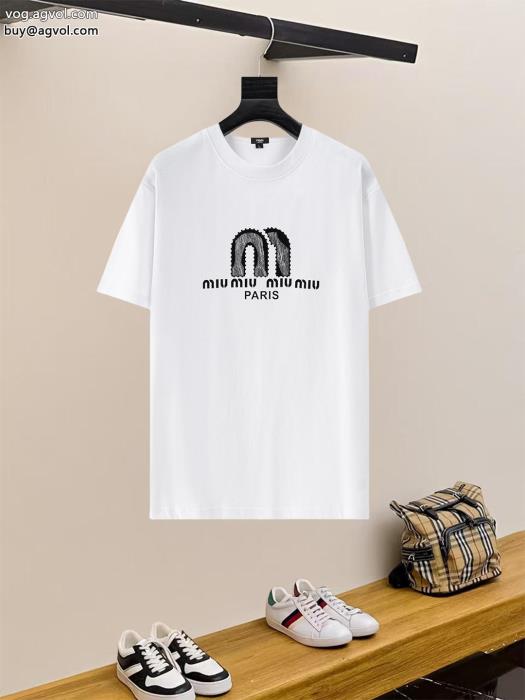 偽物 ブランド大絶賛爆発的な人気MIUMIU半袖Tシャツ_0_1