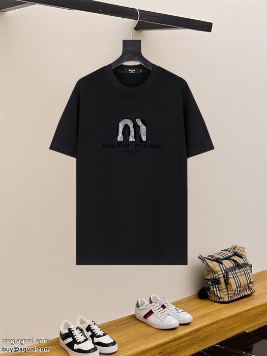 偽物 ブランド大絶賛爆発的な人気MIUMIU半袖Tシャツ_0_3