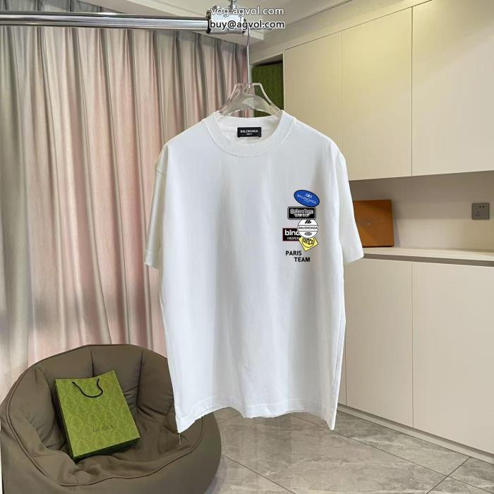 balenciagaスーパー ブランド コピースタイルUP効果あり永遠の定番半袖Tシャツ_0_4