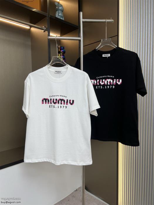 ブランド 偽物好感度が高いアイテム狙い目ミュウミュウ半袖Tシャツ_0_0