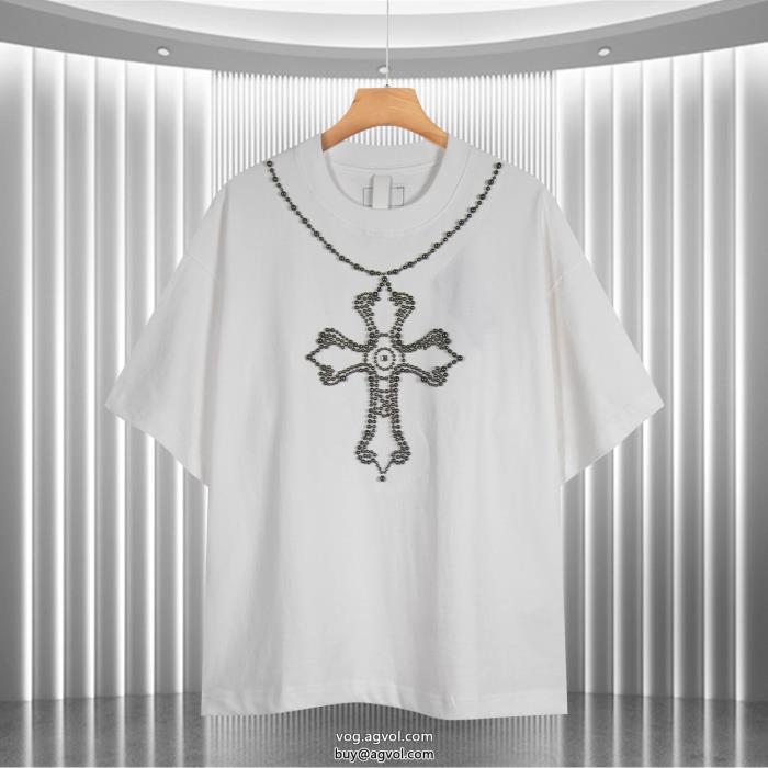 半袖TシャツCHROME HEARTSコピー 品 ブランド大人の色味クール印象_0_1