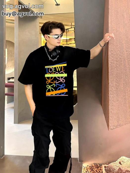 ロエベブランド 通販 激安透け感優しい今だけSALE半袖Tシャツ_0_3
