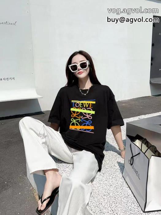 ロエベブランド 通販 激安透け感優しい今だけSALE半袖Tシャツ_0_4