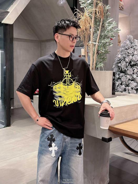 偽 ブランド VIVIENNE WESTWOODトレンドを追求した新作最大の魅力半袖Tシャツ_0_2