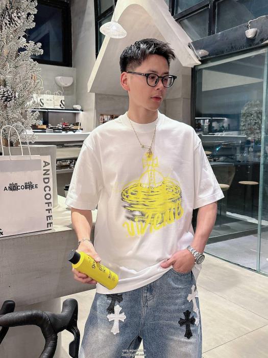 偽 ブランド VIVIENNE WESTWOODトレンドを追求した新作最大の魅力半袖Tシャツ_0_4