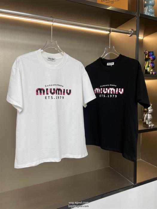 通販 ブランド半袖TシャツMIUMIU即発送最新作2025 23AWの最新アイテム_0_4