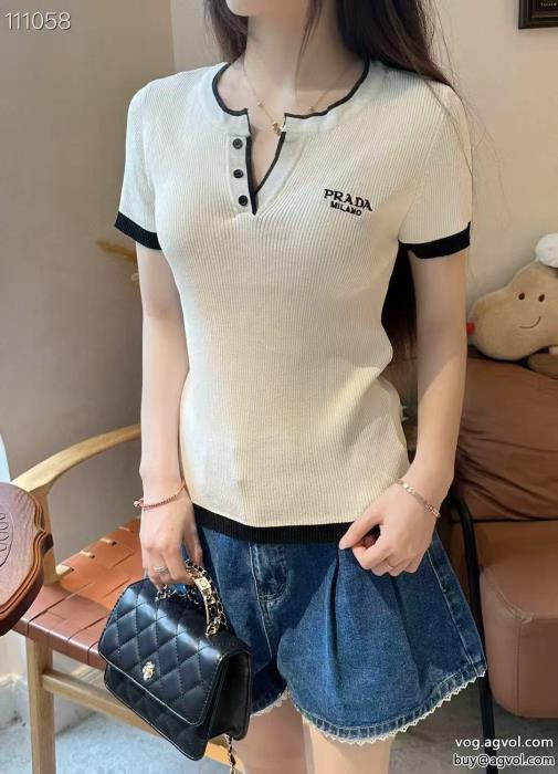 PRADA半袖Tシャツ期間限定2025シーズン継続トレンド新着ブランド 激安 _0_1