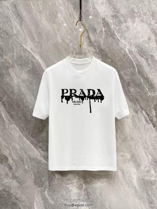 PRADA通販 ブランド半袖Tシャツ2025ファッショントレンドの最先端に_0_1