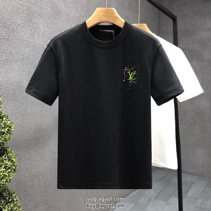 カジュアルの定番スタイルUP効果ありブランド 品 コピー半袖TシャツLOUIS VUITTON_0_1