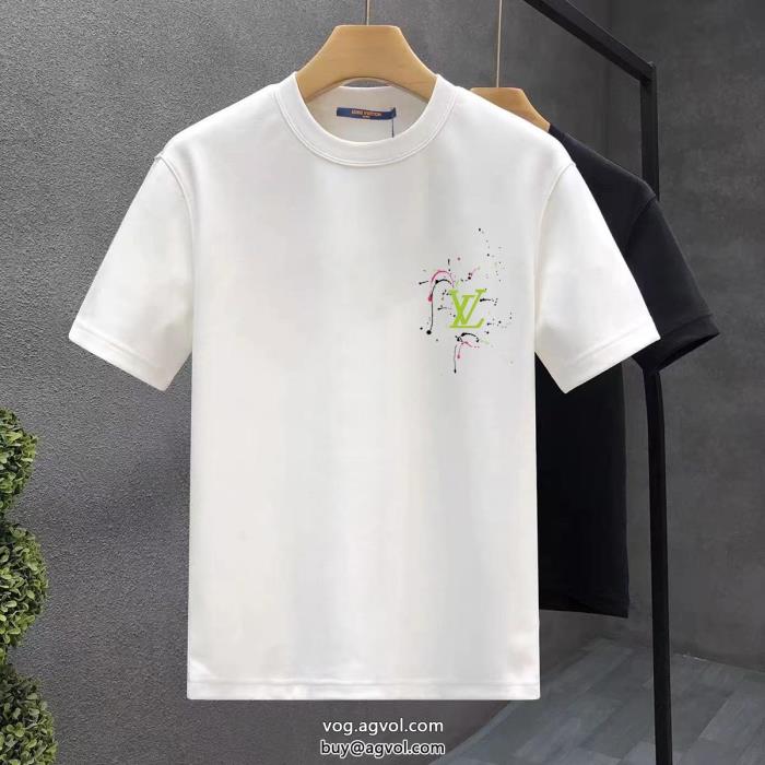 カジュアルの定番スタイルUP効果ありブランド 品 コピー半袖TシャツLOUIS VUITTON_0_3