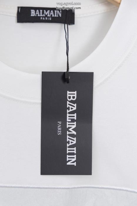 BALMAIN半袖Tシャツ夏に最強アイテム今流行ブランド コピー 激安_0_3