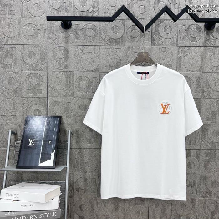 映え度MAX夏に爆発的な人気LOUIS VUITTONブランド 偽物 激安半袖Tシャツ_0_6