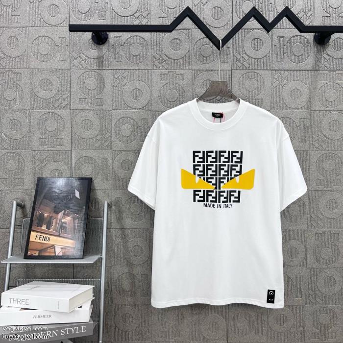 FENDIブランド コピー 激安高級感が好評ですロゴが素敵半袖Tシャツ_0_5