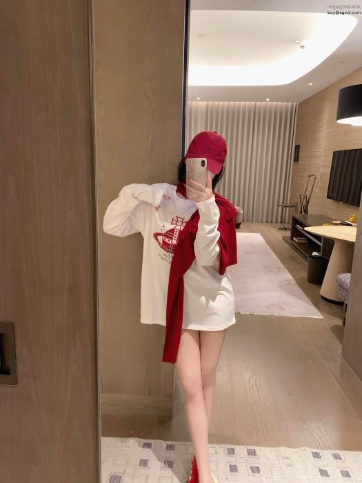 長袖Tシャツ2025新作限定風通しの良いフレアVIVIENNE WESTWOODブランド フェイク_0_0