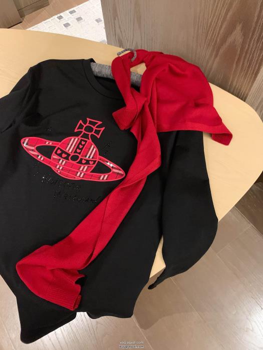 長袖Tシャツ2025新作限定風通しの良いフレアVIVIENNE WESTWOODブランド フェイク_0_4