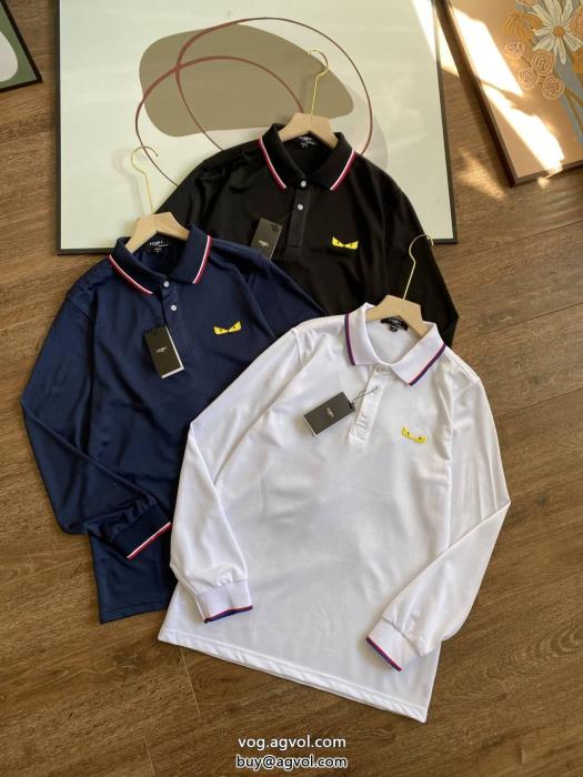FENDI長袖PoloTシャツブランド フェイク新色入荷即完売_0_1