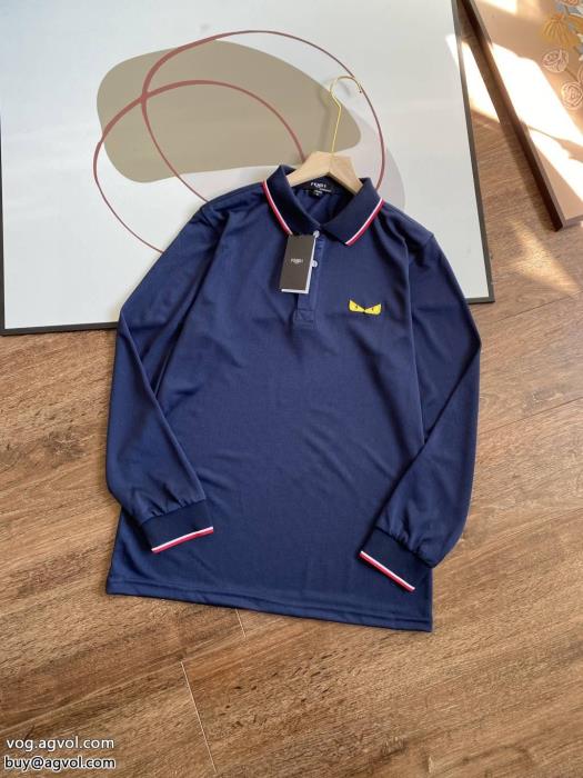 FENDI長袖PoloTシャツブランド フェイク新色入荷即完売_0_4