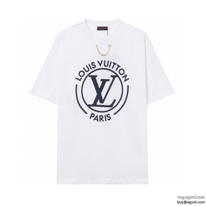 カワイイ雰囲気ストリートに溢れるウェアブランド コピー 販売 半袖TシャツLOUIS VUITTON_0_4