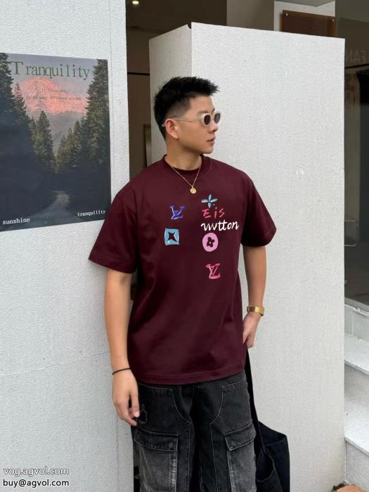 LOUIS VUITTON大人感漂う2025新作注目新ブランドブランド フェイク半袖Tシャツ_0_4