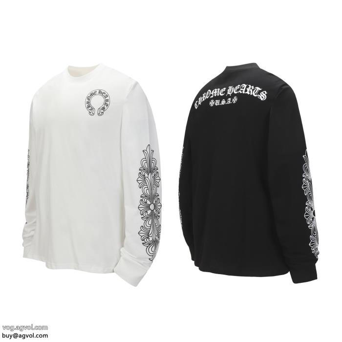 長袖Tシャツブランド コピー 販売最安に挑戦大人っぽいデザインCHROME HEARTS_0_1