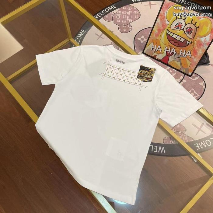ブランド コピー 販売 半袖Tシャツ完売前にシンプルなデザインEVISU_0_1
