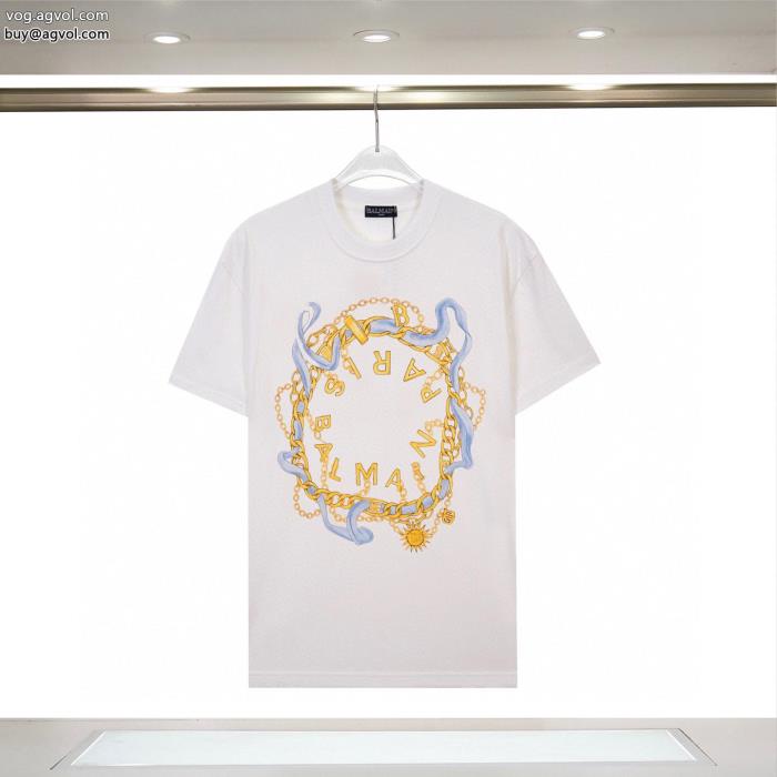 ブランド 偽物 激安 通販BALMAIN涼しげに演出海外大人気アイテム半袖Tシャツ_0_0