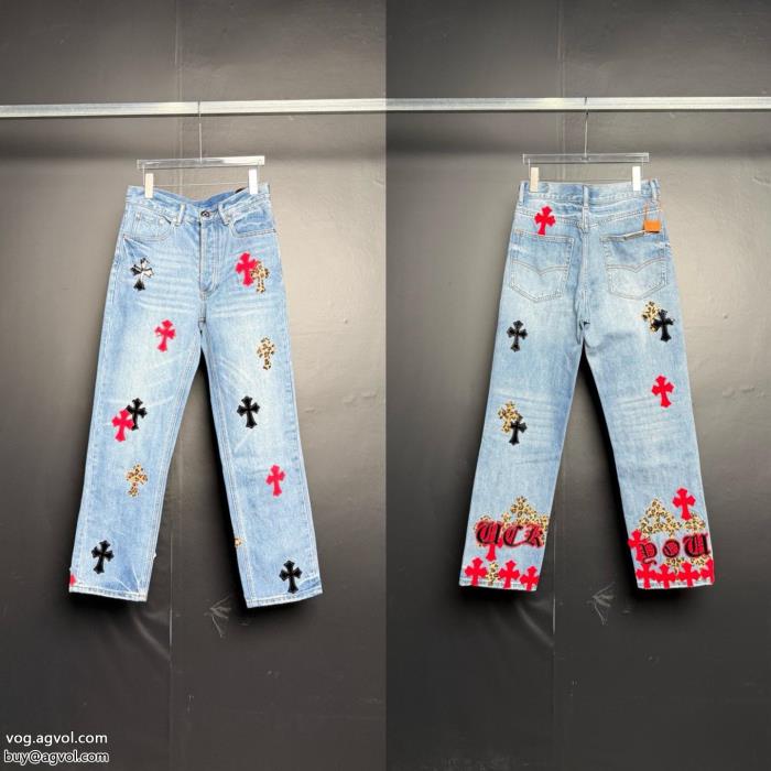 セール早いもの勝ち2025最新作ブランド 通販クロムハーツジーンズ_0_4