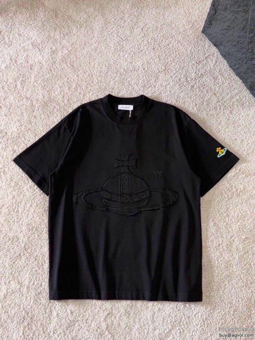 ブランド 通販 激安VIVIENNE WESTWOOD通勤スタイル着回し力抜群のシンプル半袖Tシャツ_0_0