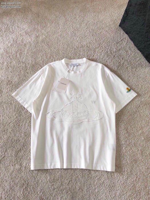 ブランド 通販 激安VIVIENNE WESTWOOD通勤スタイル着回し力抜群のシンプル半袖Tシャツ_0_1