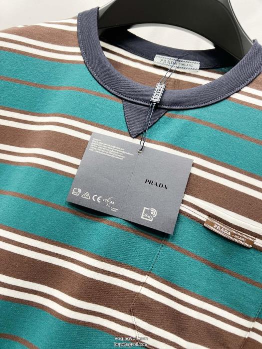 ブランド 激安半袖Tシャツプラダ25ss洗練デザイン自分へのご褒美_0_2