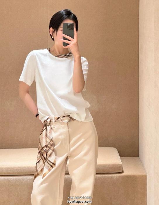 雑誌にも人気掲載アイテム大人着用可バーバリー半袖Tシャツコピー 通販_0_3