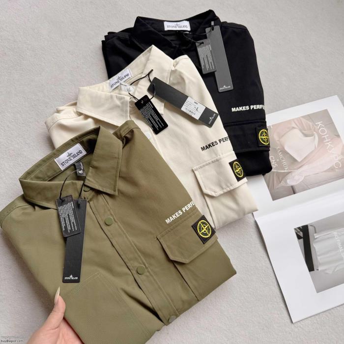 Stone Island偽物 ブランド 激安セール価格でお得通気性と吸汗性に優れ半袖シャツ_0_4