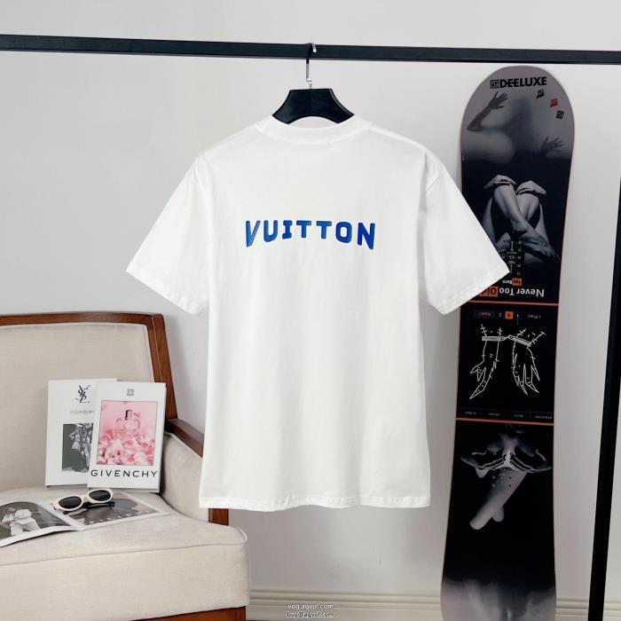 半袖Tシャツ偽 ブランドLOUIS VUITTONプレミアム品質2025年春の新作コレクション_0_0