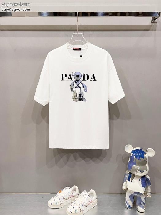 半袖Tシャツ自分へのご褒美今年大人気ブランド コピー 品PRADA_0_4