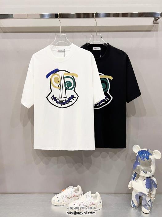 2025年夏 オススメ新作涼しげに演出MONCLERコピー 商品 ブランド半袖Tシャツ_0_1