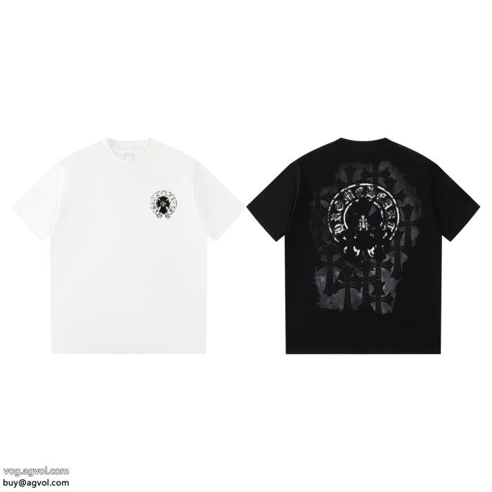 在庫希少魅力的な今年らしい半袖Tシャツ偽 ブランド CHROME HEARTS_0_1
