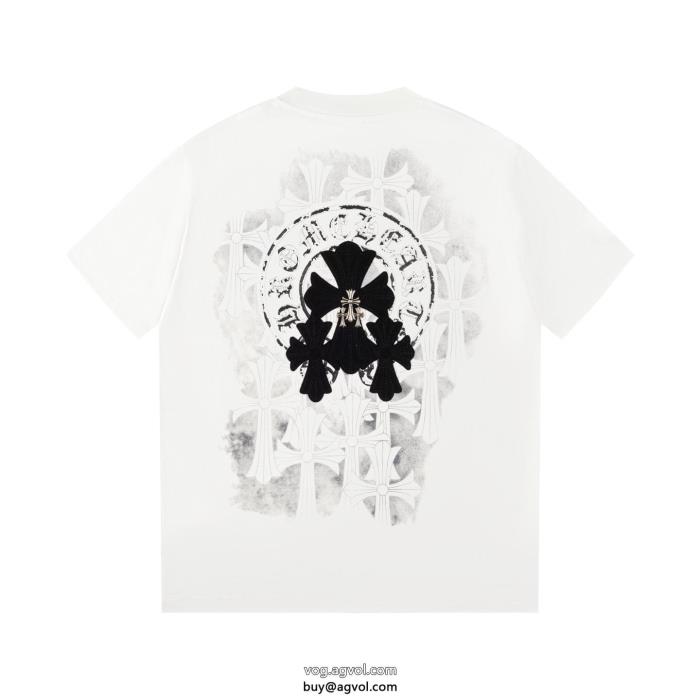 在庫希少魅力的な今年らしい半袖Tシャツ偽 ブランド CHROME HEARTS_0_2