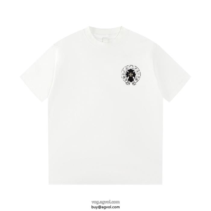 在庫希少魅力的な今年らしい半袖Tシャツ偽 ブランド CHROME HEARTS_0_3