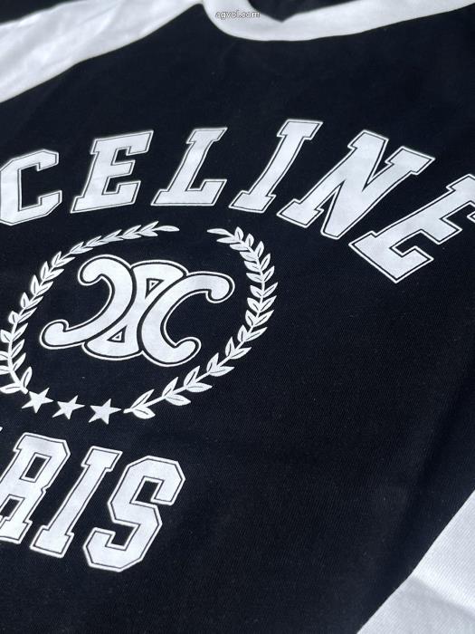 韓国の人気風通しのよい長袖Tシャツブランド コピー 販売CELINE_0_2