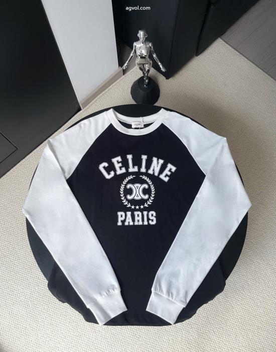 韓国の人気風通しのよい長袖Tシャツブランド コピー 販売CELINE_0_3