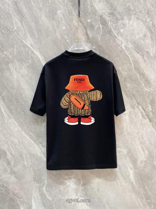 FENDI限定特大セール必需品半袖Tシャツ偽物 ブランド_0_2